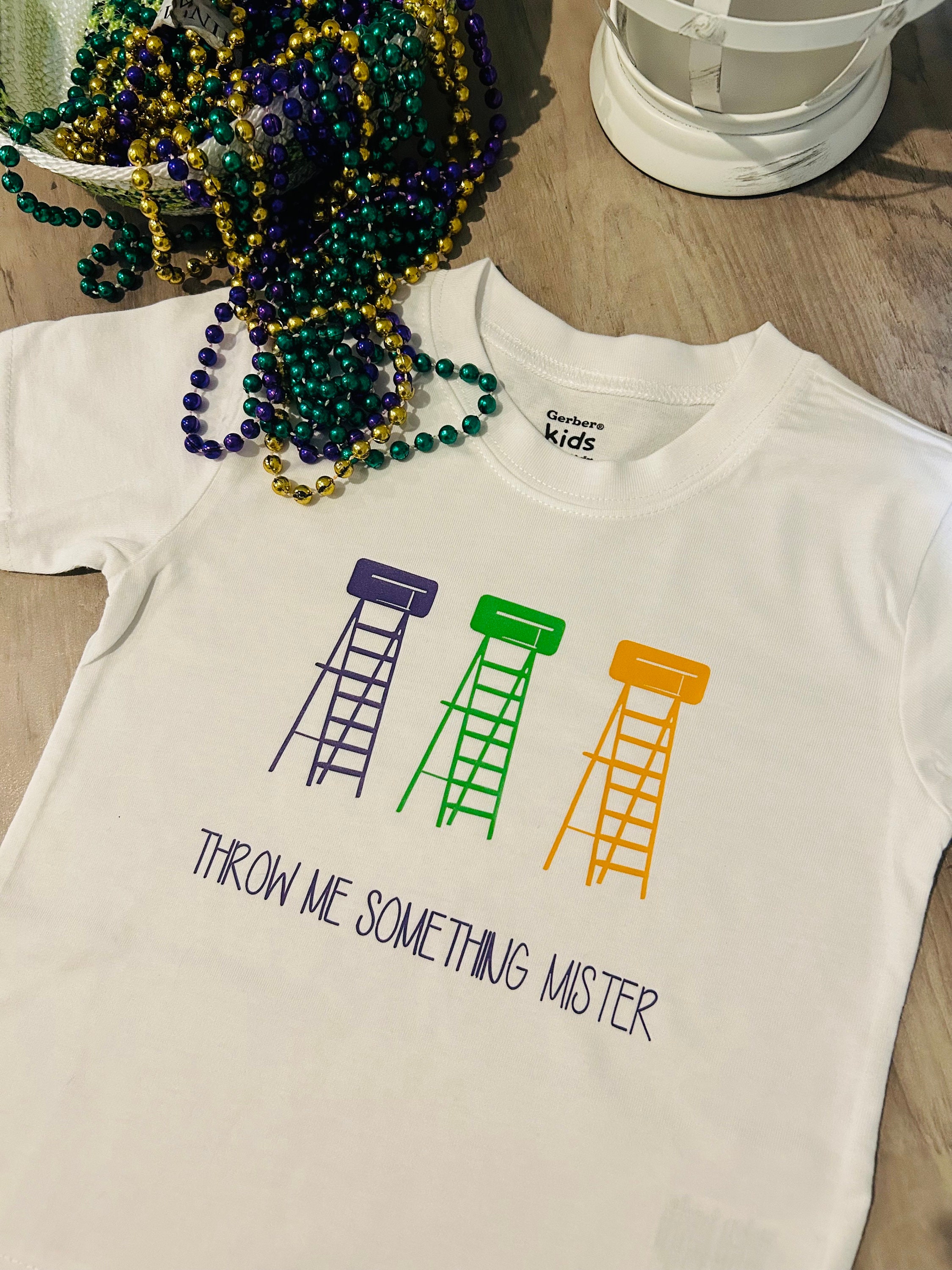painted mardi gras ladder