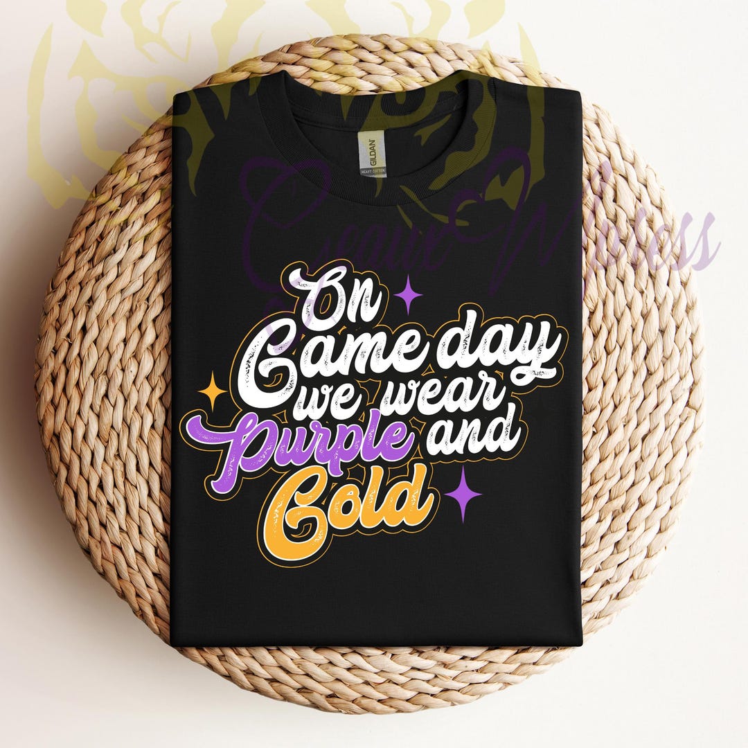 On Game Day We Wear Purple and Gold T Shirt, Tigers Game Day Shirt ...