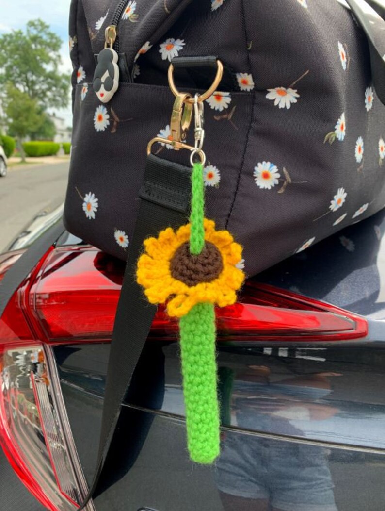 Sunflower Vape Holder Keychain Crochet Pattern Functional Etsy