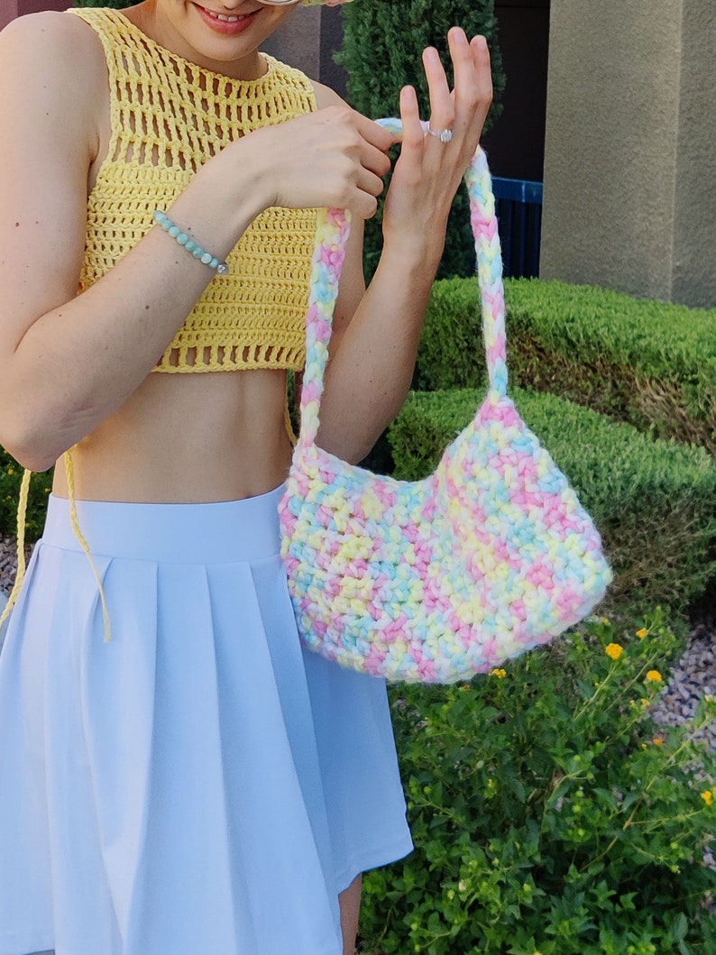 Cloud Nine Chunky Shoulder Bag Crochet Pattern Y2K Crochet Etsy