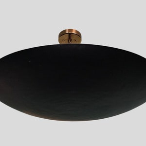 Mid Century Handmade Ceiling Matte Black Flush Mount Pendant Light Fixture Pendant 6 Light, Chandelier Light