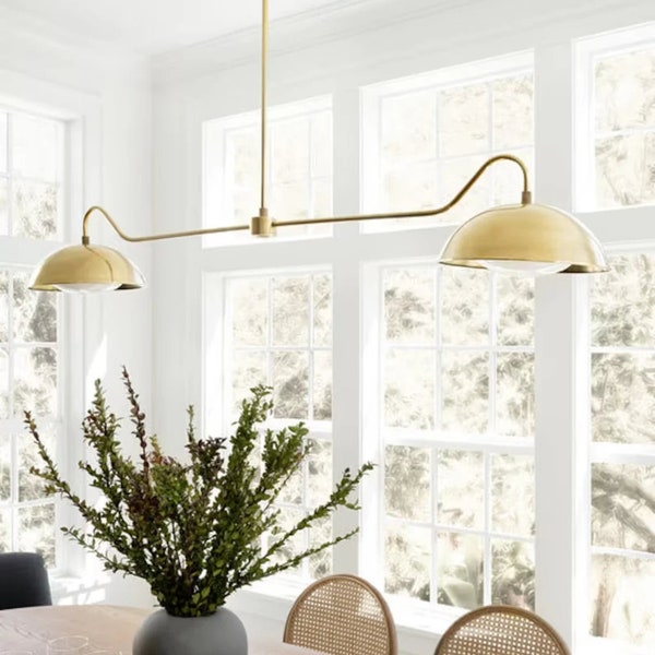 Aldorno Pendant Light 1 Light Raw Brass Light Mid century Light handmade Light Beautiful light fixture