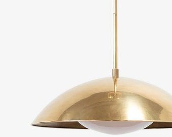 Aldorno Pendant Light 1 Light Raw Brass Light Mid century Light handmade Light Beautiful light fixture