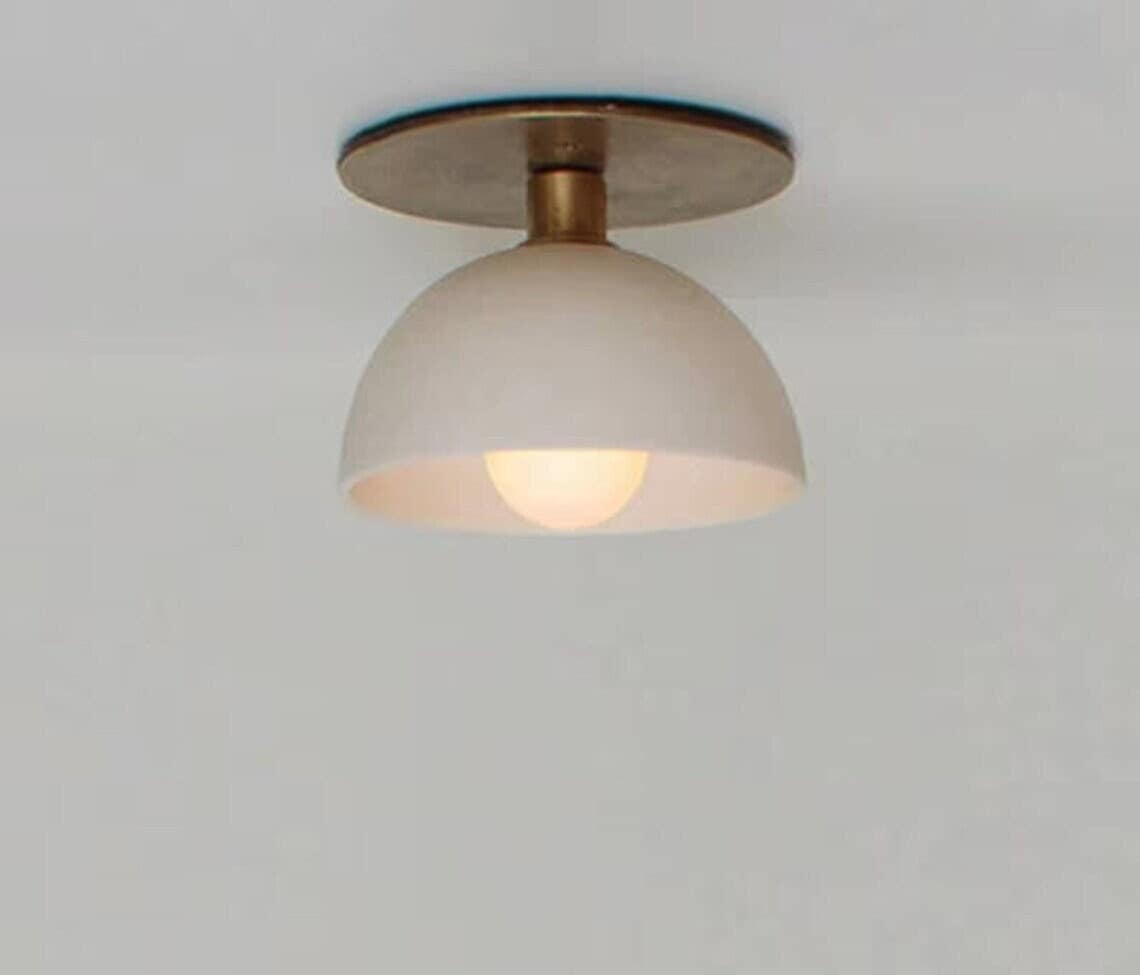 Modern 1 Small Light Flush Mount Light, Modern Brass Vanity Light Kitchen Light Fixture