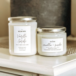 Vanilla + Smoke Scented Soy Candle