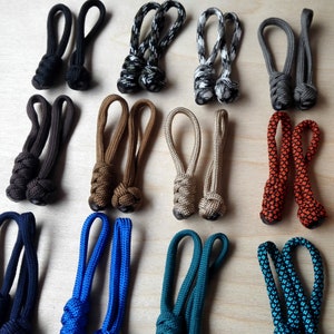 Set de 5 en 31 couleurs, Custom Zipper Pull, Paracord Dimond Zipper Pull, Paracord Snake Zipper Pull, Zipper Puller, Zipper Pull Paracord image 7