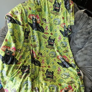 preorder: cottagecore toothless 50x60 blanket, blanket for boys, how to train your dragon blanket, blanket for adults