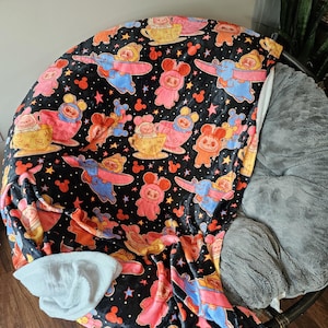 preorder: labubu at the parks 50x60 blanket, blanket for adults, blanket for kids,blanket for girls, labubu gifts, labubu presents