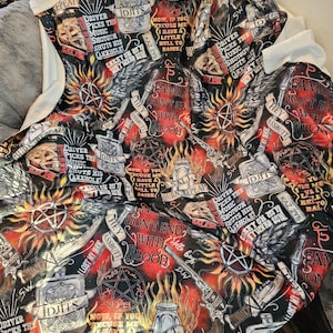 preorder: supernatural Winchester 50x60 blanket, kansas blanket, blanket for adults, blanket gift, valentines day gift