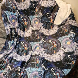 preorder: (read description) nbc jack and sally 50x60 blanket, nightmare blanket, blanket for adults, blanket for girls, blanket for toddler
