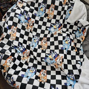 preorder: checkered heeler 50x60 blanket, blue dog blanket, blanket for boys, blanket for toddlers, blanket for adults, blanket for girls