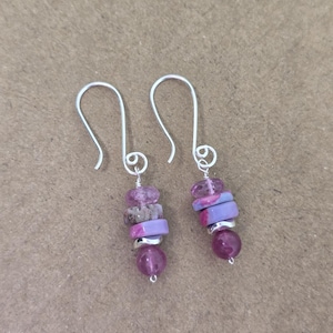 Pink Topaz, Pink Tourmaline and Opal Oval Cluster Drop Dangle Earrings, Yellow Gold Filled, Rose Gold Filled, Sterling Silver, Bohemian