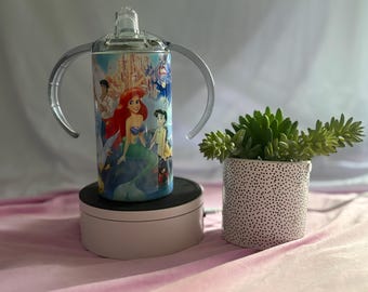 Vaso de acero inoxidable de 12 oz / La Sirenita / Vaso para bebés / Ideas de regalo / Vaso para niños / Bebé Ariel / La Sirenita / Linda sirena / Ariel