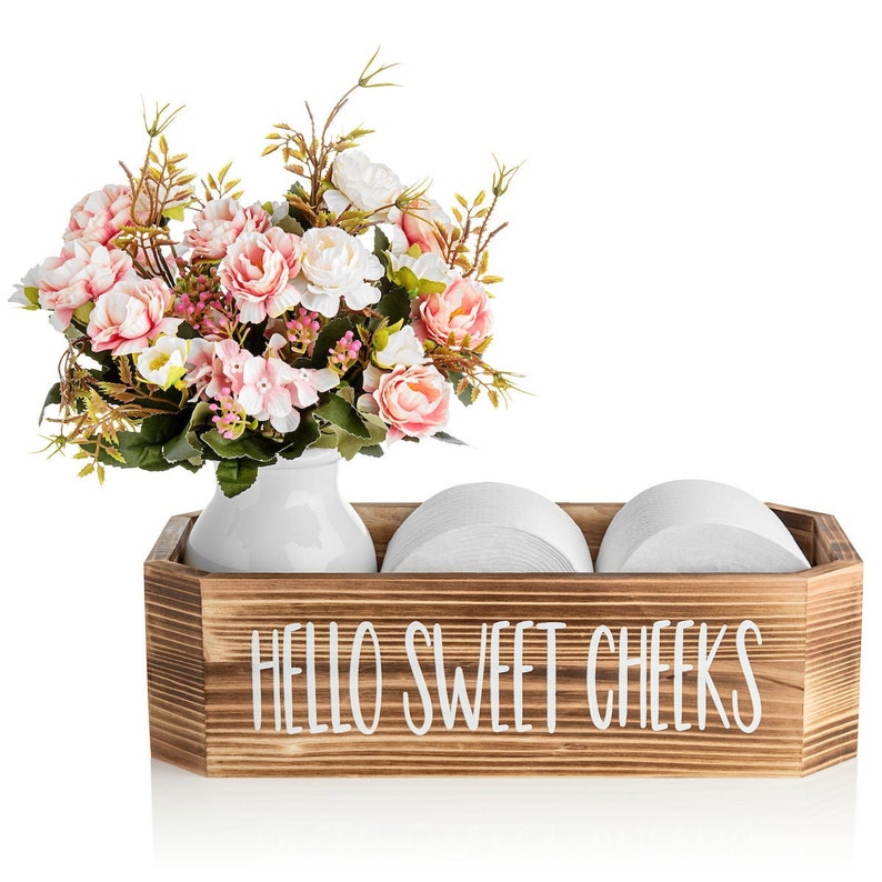 Hello Sweet Cheeks Bathroom Decor Box Farmhouse Bathroom Etsy