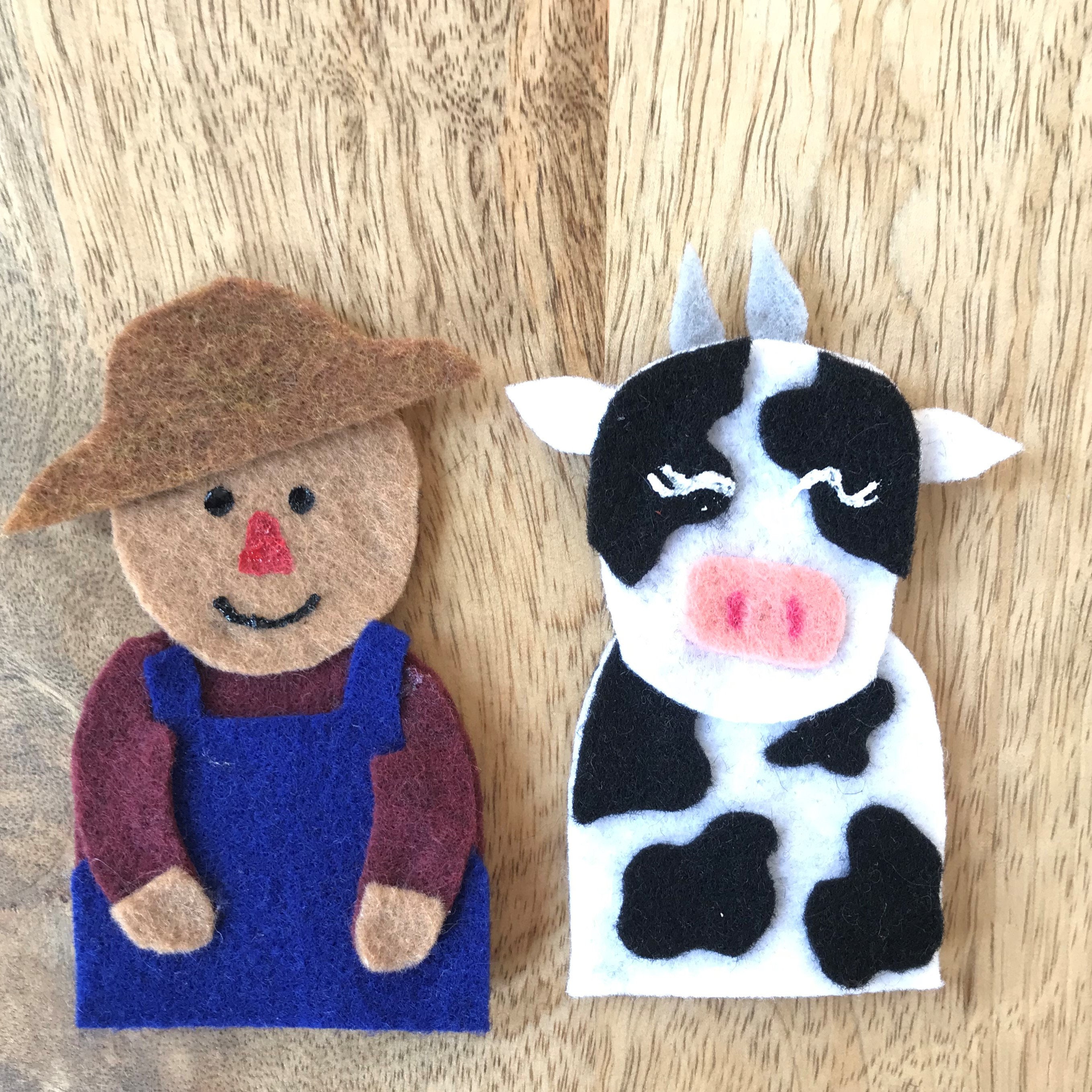 Barn Yard Farm Animals Finger Puppet Pattern | Six Animals Included ...