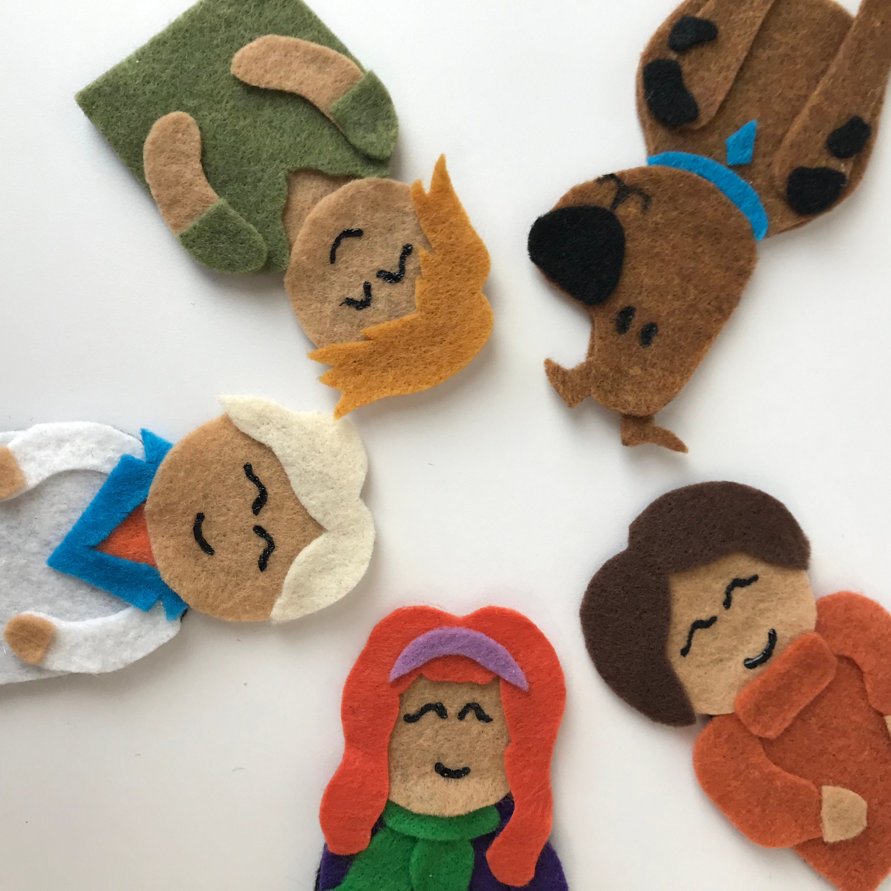 Scooby Doo Inspired Finger Puppet Pattern Five Mystery Gang - Etsy
