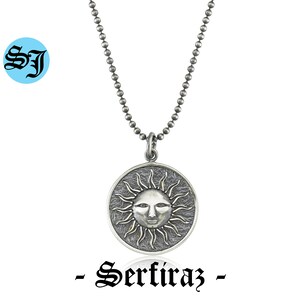 Handmade Sterling Silver Sun Pendant Necklace: Celestial Medallion Charm