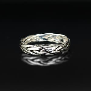 Handgefertigter ineinandergreifender Bandring aus Sterlingsilber im Southwestern-Stil