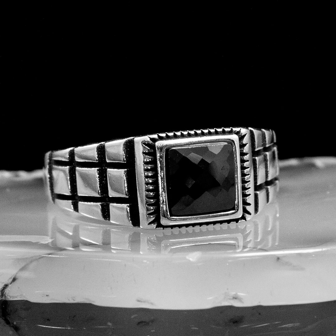 Onyx Ring, Handmade Men Ring, Men Silver Ring, Silver Ring for Men ...
