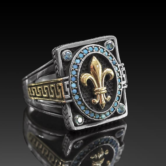 Sterling Silver Fleur De Lis Ring, French Ring, French Jewelry