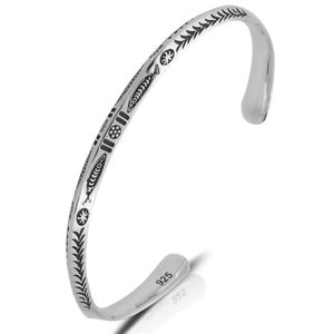 Zilveren armbanden voor heren, Nordic Vikings-manchetarmband, beste cadeau voor Valentijnsdag, mythologische runen, zilveren herenarmband