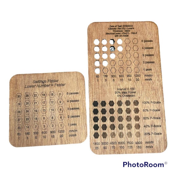 Laser Cut Material Test Card (19) Files Free Download 