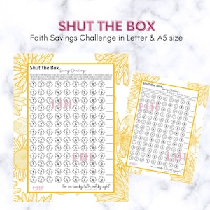 Faith Shut the Box-spaartracker: A5 en letter (digitale download)