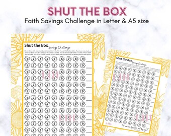 Faith Shut the Box Savings Tracker: A5 & Letter (Digital Download)