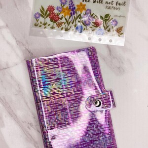 cash envelope A6 meteor shower a6 binder in pink