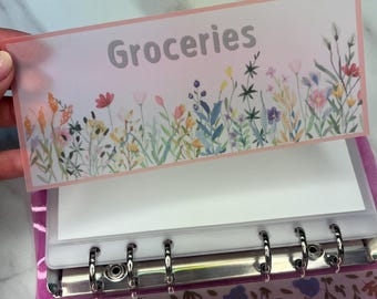 Pink Sparkle Binder Wildflower Theme Zipless Cash Envelopes Budget Trackers A6 Faith Budgeting Bundle