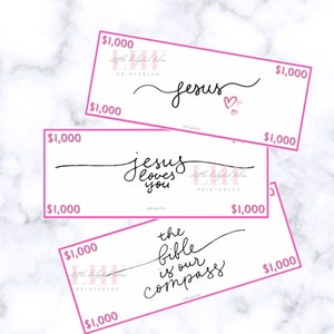 1k Prop Money Place Holder Jesus | 500 1k 5k 10k Faith Cash Placeholder | Money Prop Money | Cash Envelope Prop Money | Digital Downloads