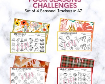 A7 Four Seasons Savings Challenge: Printable Seasonal Trackers (Digital Download)
