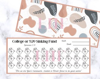 A6 College Savings Tracker | 529 Sinking Fund (Digital Download)