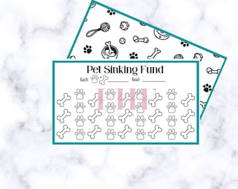 A7 Pet Savings Tracker: Sinking Fund Challenge (Digital Download)