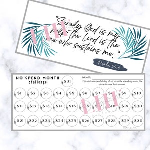 A6 No Spend Monthly Savings Challenge | Two Versions | A6 No Spend Saving Tracker | A6 No Spend Challenge | No Spending Monthly Challenge