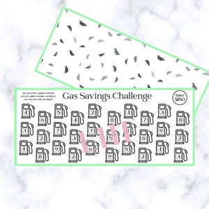 A6 Gas Savings Challenge: Printable Sinking Fund Tracker (Digital Download)