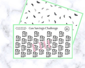 A7 Gas Savings Tracker | Saving for Gas | Gas Savings Challenge | Gas Savings Funds A7 | Savings Challenge Budget Trackers