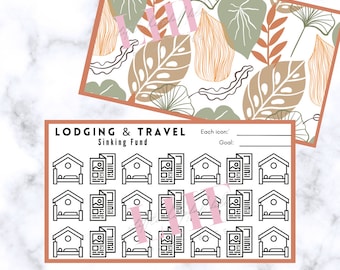 A7 Travel Sinking Fund Tracker: Lodging & Vacation Savings (Digital Download)