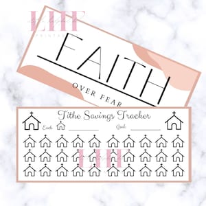A6 Tithe Tracker | Tithe Sinking Fund | Tithe and Giving Savings Challenge | Cash Budget Trackers | A6 Cash Envelope System | Savings Insert