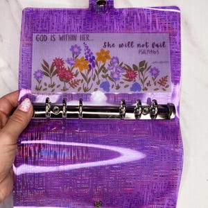 Bible verse dashboard with binder