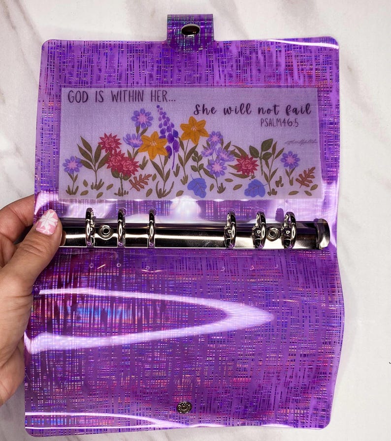 Bible verse dashboard with binder