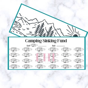 A6 Sinking Fund Camping | Camping Savings Tracker Printable | A6 Cash Binder Insert | Budget Trackers | A6 Cash Envelope Savings System