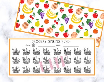 A6 Grocery Savings Challenge: Sinking Fund Tracker (Digital Download)