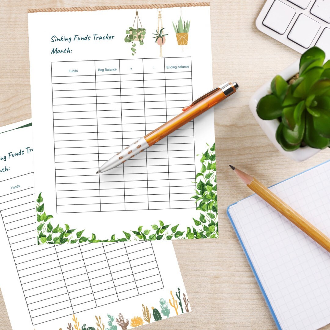 Succulent Sinking Fund Tracker: Printable Savings List (Digital Download)