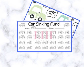 A7 Car Sinking Fund Tracker: Savings Challenge (Digital Download)