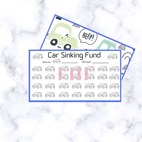A7 Car Sinking Fund Tracker: Savings Challenge (Digital Download)