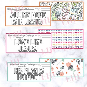 A6 Bible Verse Savings Challenge Bundle Jesus Saving Cash Envelope Insert A6 Saving Tracker A6 Binder Insert Printable A6 Savings Challenge