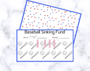 A7 Baseball Savings Tracker Sheet | Kids Sports Mini Savings Challenge | Extra Curricular Sports | Baseball Sinking Fund Tracker A7