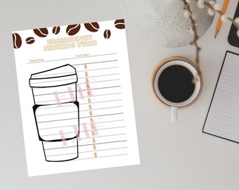 Emergency Fund Tracker | Coffee Savings Printable (Digital Download)