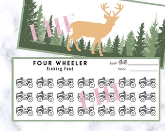 A6 Kids Savings Tracker | ATV Savings Printable | Four Wheeler Savings Insert for Kids | Sinking Fund Kids | Fun Ways for Children to Save